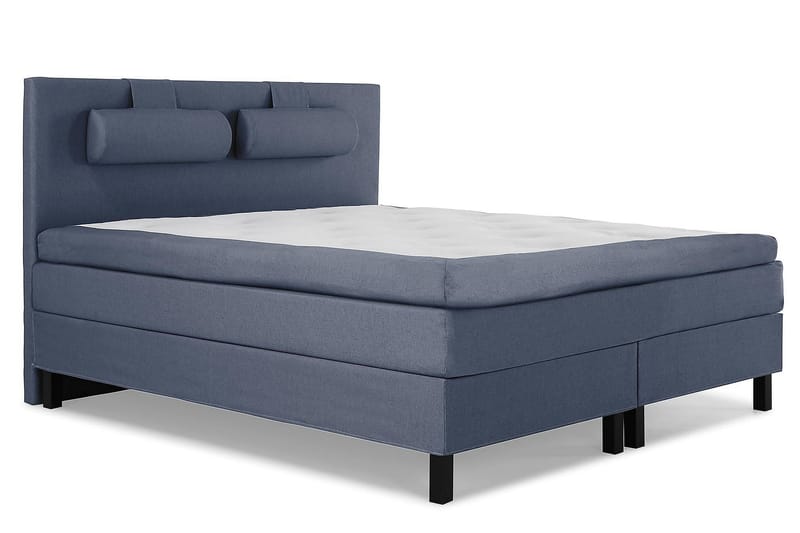 Kontinentalseng Olivia 150x200 Polyeter - Mørkeblå - Kontinentalsenger - Komplett sengepakke