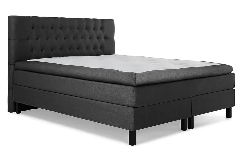 Kontinentalseng Olivia 160x200 Lateks - Svart|Grå - Møbler - Senger - Kontinentalsenger