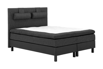 Kontinentalseng Olivia 160x200 Lateks - Svart|Grå|PU - Møbler - Senger - Kontinentalsenger