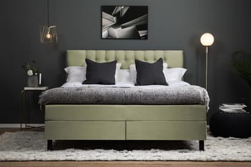 Kontinentalseng Olivia 160x200 Memory - Grønn - Møbler - Senger - Kontinentalsenger