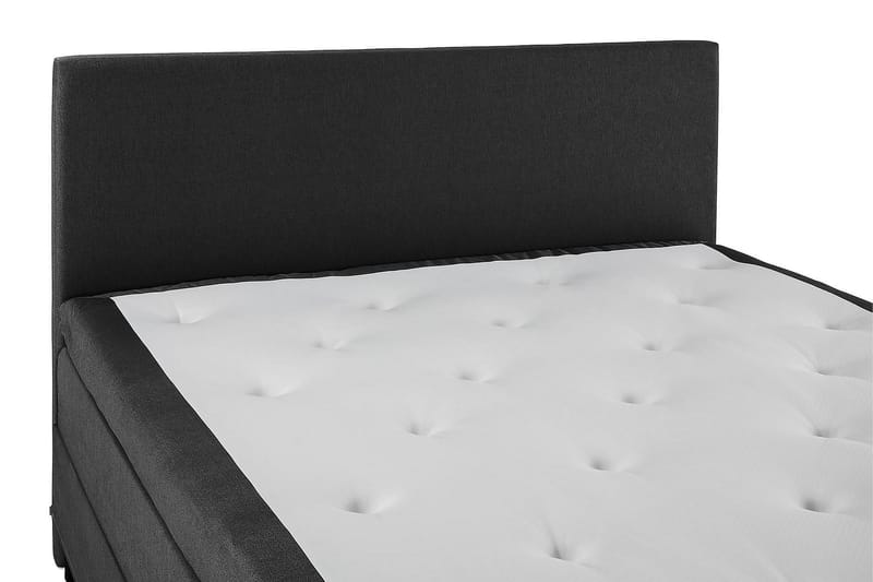 Kontinentalseng Olivia 160x200 Memory - Svart|Grå|PU - Møbler - Senger - Kontinentalsenger
