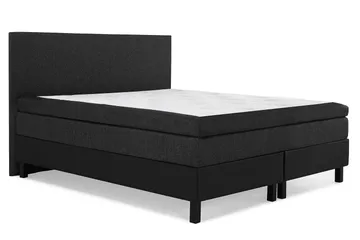 Kontinentalseng Olivia 180x200 Lateks - Svart|Grå|PU - Møbler - Senger - Kontinentalsenger