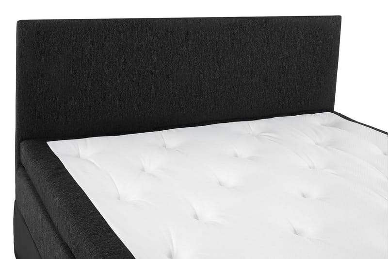 Kontinentalseng Olivia 180x200 Memory - Svart|Grå|PU - Møbler - Senger - Kontinentalsenger