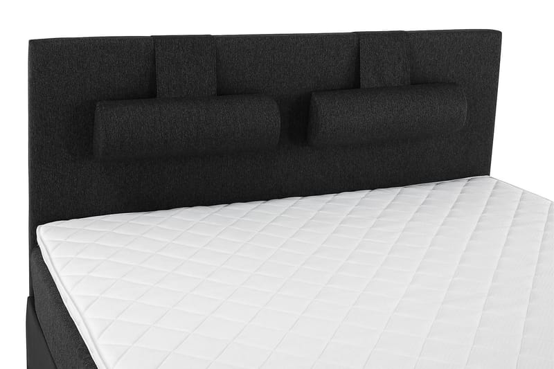 Kontinentalseng Olivia 180x200 Skum - Svart|Grå|PU - Møbler - Senger - Kontinentalsenger