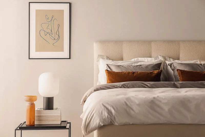 Kontinentalseng Oslo Lyx Boucle 180x200 - Beige - Møbler - Senger - Kontinentalsenger