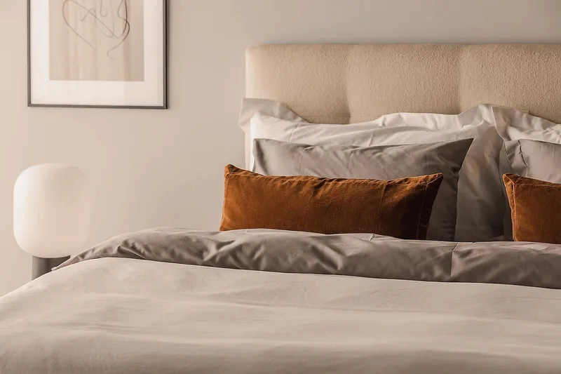 Kontinentalseng Oslo Lyx Boucle 180x200 - Beige - Møbler - Senger - Kontinentalsenger