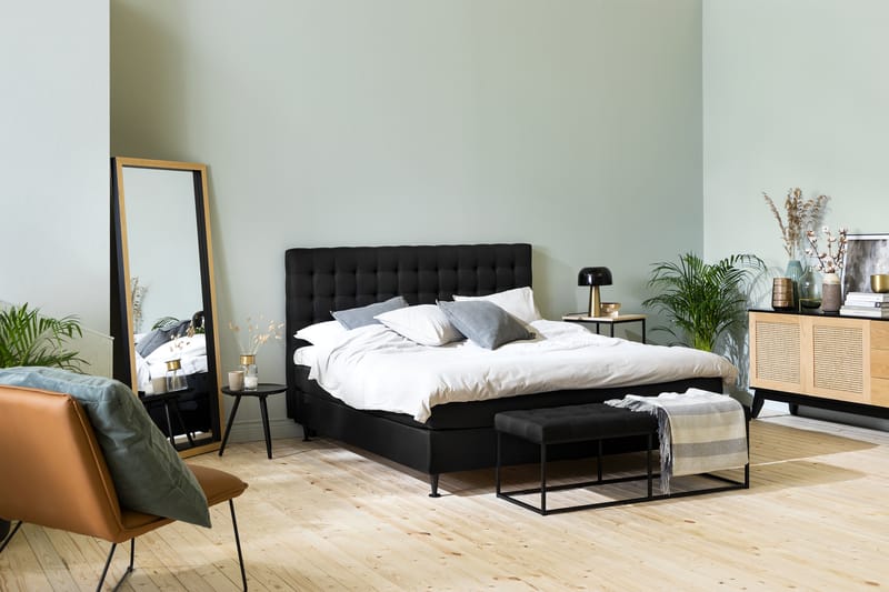 Kontinentalseng Rebeca 160x200 cm - Svart - Møbler - Senger - Kontinentalsenger