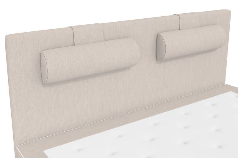 Kontinentalseng Roma Lyx 160 Beige/Sølvben - 160x200 cm - Møbler - Senger - Kontinentalsenger