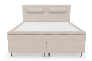 Kontinentalseng Roma Lyx 160 Beige/Sølvben - 160x200 cm - Møbler - Senger - Kontinentalsenger