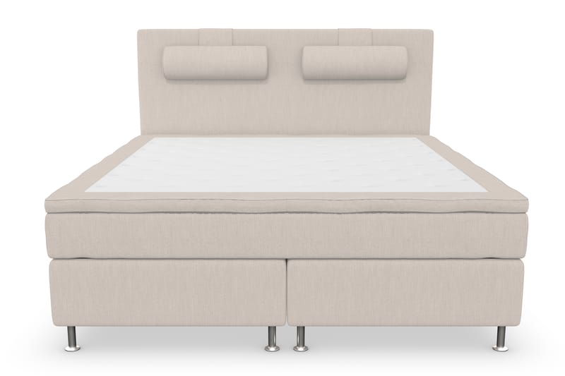 Kontinentalseng Roma Lyx 160 Beige/Sølvben - 160x200 cm - Møbler - Senger - Kontinentalsenger