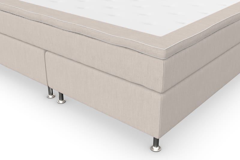 Kontinentalseng Roma Lyx 160 Beige/Sølvben - 160x200 cm - Møbler - Senger - Kontinentalsenger