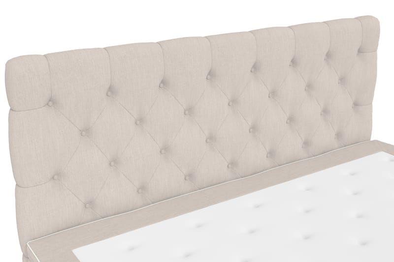 Kontinentalseng Roma Lyx 160 Beige/Sølvben - 160x200 cm - Møbler - Senger - Kontinentalsenger