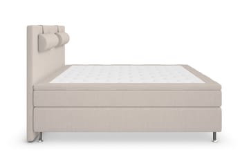 Kontinentalseng Roma Lyx 160 Beige/Sølvben - 160x200 cm - Møbler - Senger - Kontinentalsenger