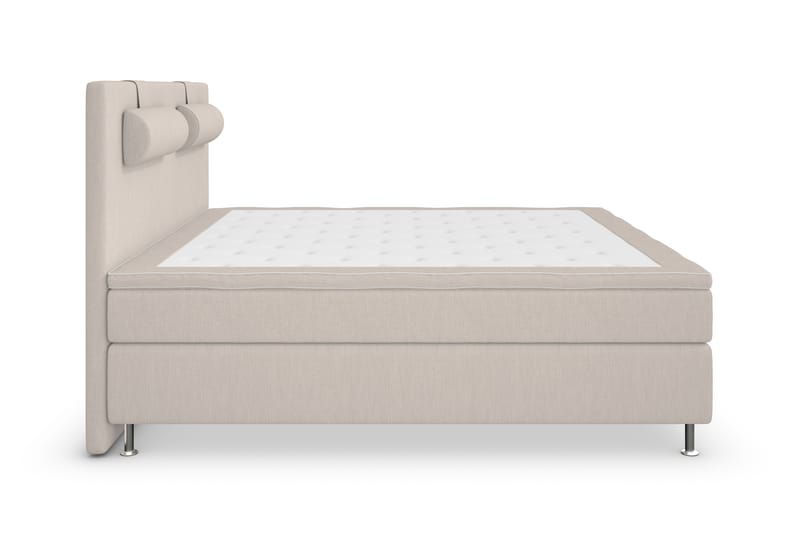 Kontinentalseng Roma Lyx 160 Beige/Sølvben - 160x200 cm - Møbler - Senger - Kontinentalsenger