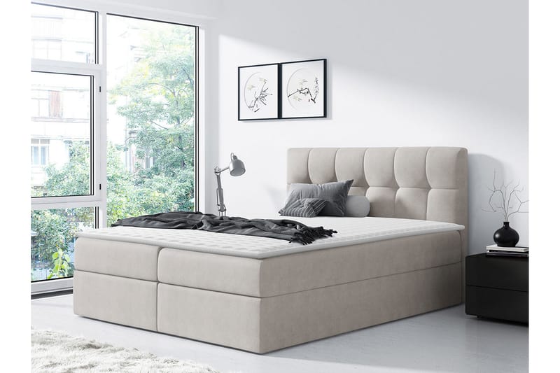 Kontinentalseng Sandom 120x200 - Beige - Møbler - Senger - Kontinentalsenger