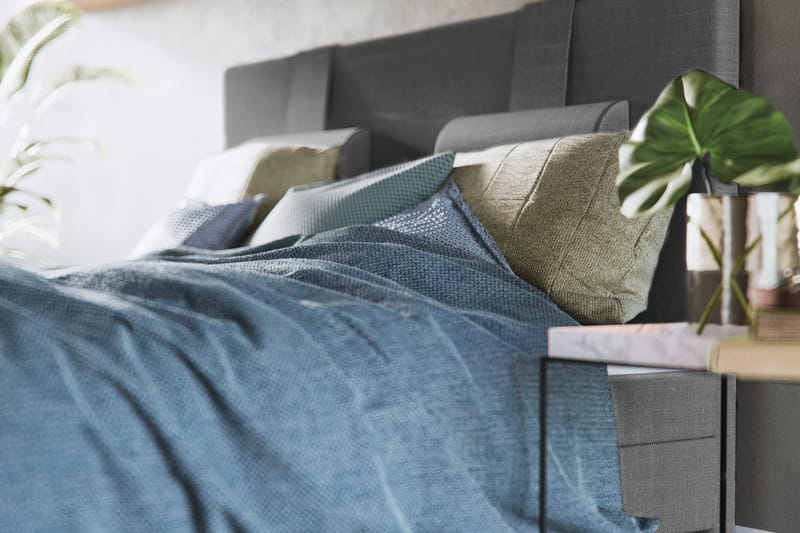 Kontinentalseng Siesta 140 Høyelastisk Skum Svart - Svart - Møbler - Senger - Kontinentalsenger