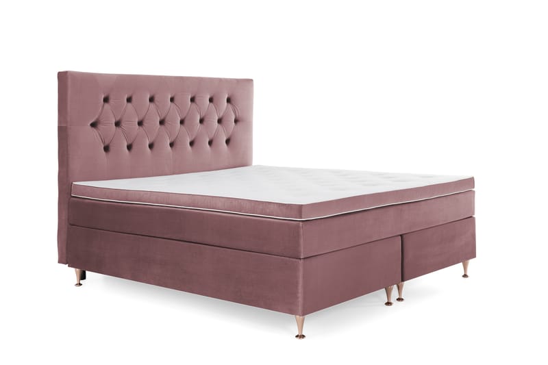 Kontinentalseng Torsö 180x200 - Rosa Fløyel|Lave Rosében - Møbler - Senger - Kontinentalsenger