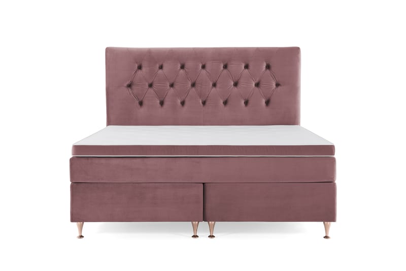 Kontinentalseng Torsö 180x200 - Rosa Fløyel|Lave Rosében - Møbler - Senger - Kontinentalsenger