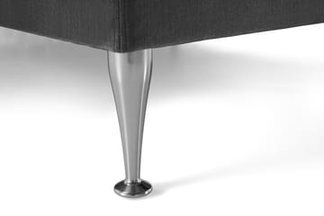 Kontinentalseng Torsö 210x210 - Mørkegrå Fløyel|Høye Sølvben - Møbler - Senger - Kontinentalsenger