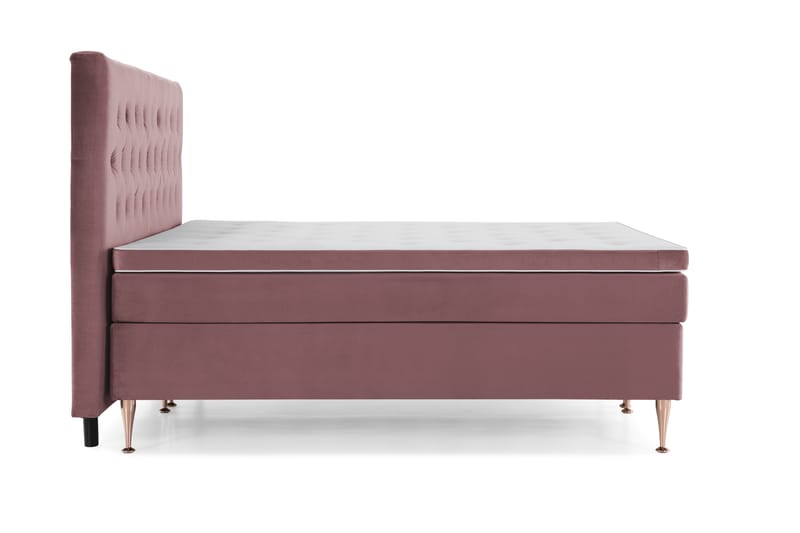 Kontinentalseng Torsö 210x210 - Rosa Fløyel|Høye Rosében - Møbler - Senger - Kontinentalsenger