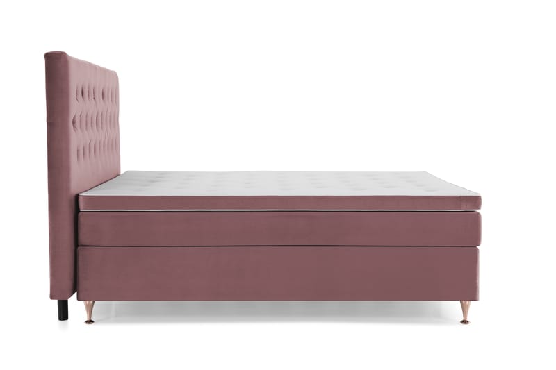 Kontinentalseng Torsö 210x210 - Rosa Fløyel|Lave Rosében - Møbler - Senger - Kontinentalsenger