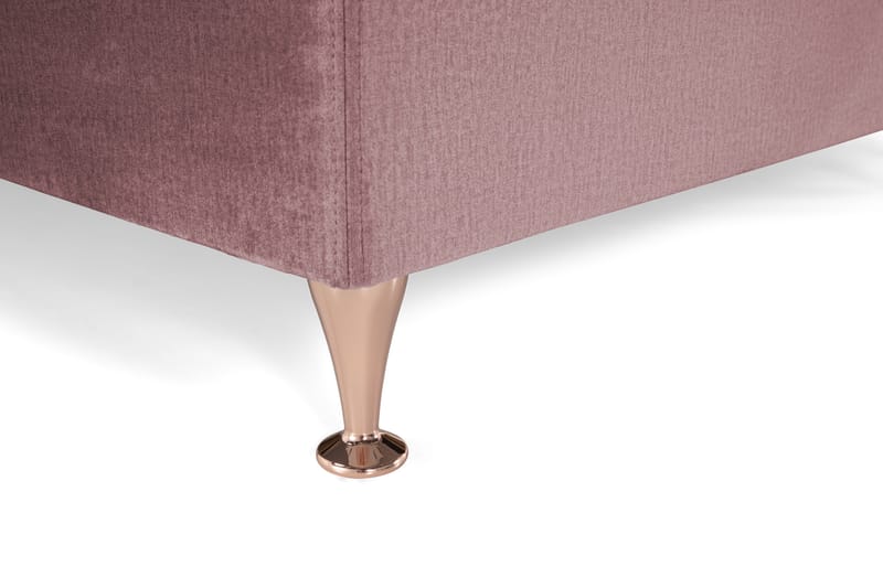 Kontinentalseng Torsö 210x210 - Rosa Fløyel|Lave Rosében - Møbler - Senger - Kontinentalsenger
