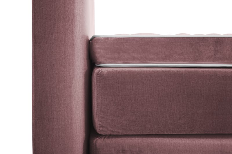 Kontinentalseng Torsö 210x210 - Rosa Fløyel|Lave Rosében - Møbler - Senger - Kontinentalsenger