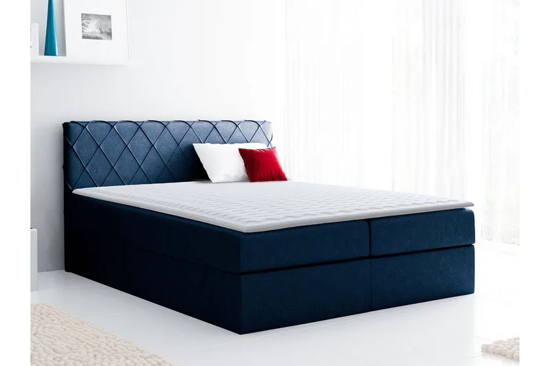 Korshavn Kontinentalseng 120x200 - Blå - Møbler - Senger - Kontinentalsenger