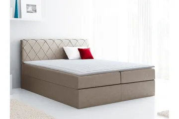 Korshavn Kontinentalseng 200x200 - Beige - Møbler - Senger - Kontinentalsenger