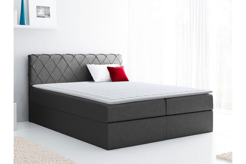 Korshavn Kontinentalseng 200x200 - Grå - Møbler - Senger - Kontinentalsenger