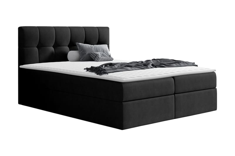 Kramvik kontinentalseng 120x200, Svart