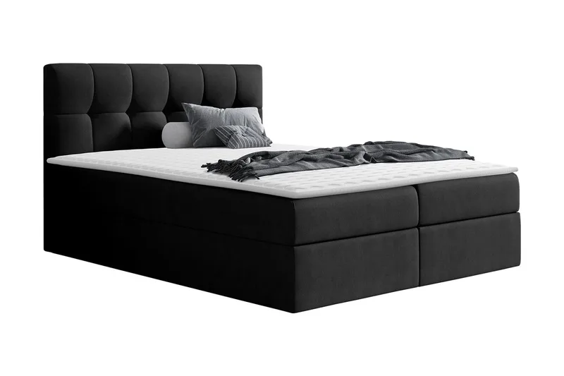 Kramvik kontinentalseng 160x200, Svart
