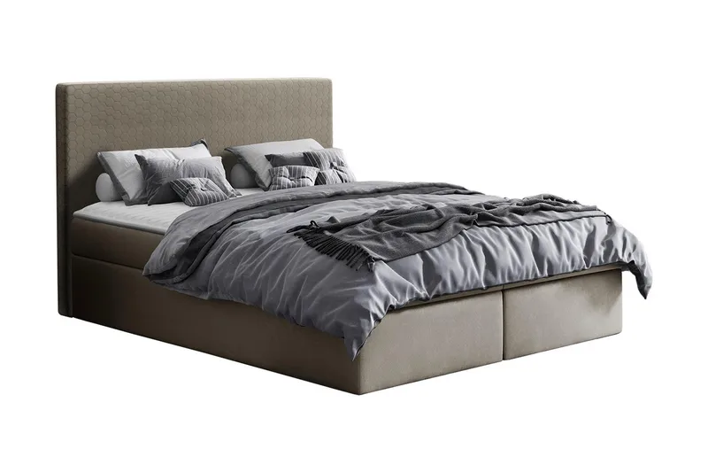 Laargard Kontinentalseng med Oppbevaring 140x200, Beige