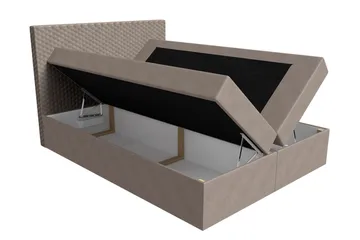 Laargard Kontinentalseng med Oppbevaring 160x200 - Rosa - Møbler - Senger - Kontinentalsenger