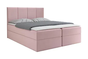 Laggano Kontinentalseng 140x200 cm + Overmadrass - Rosa - Møbler - Senger - Kontinentalsenger