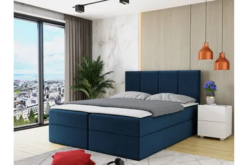 Laggano Kontinentalseng 140x200 cm + Overmadrass - Svart - Møbler - Senger - Kontinentalsenger