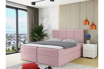 Laggano Kontinentalseng 140x200 cm + Overmadrass - Rosa - Møbler - Senger - Kontinentalsenger
