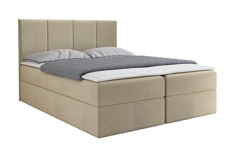 Laggano Kontinentalseng 160x200 cm + Overmadrass, Beige