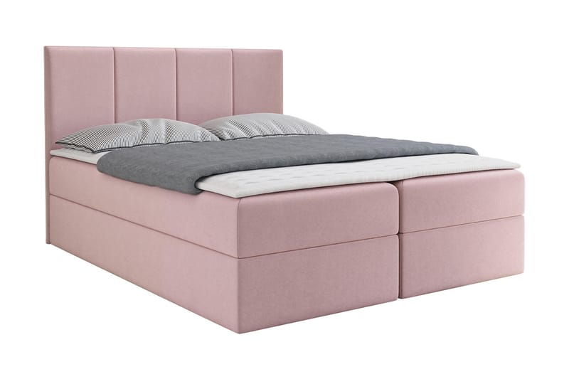 Laggano Kontinentalseng 160x200 cm + Overmadrass, Rosa