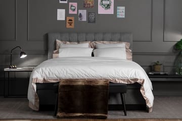 Longford 160 Kontinentalseng Lysgrå - Møbler - Senger - Kontinentalsenger