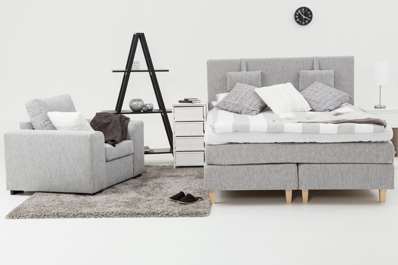 Longford 160 Kontinentalseng Lysgrå - Møbler - Senger - Kontinentalsenger