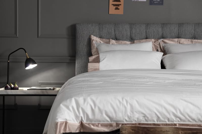 Longford 160 Kontinentalseng Lysgrå - Møbler - Senger - Kontinentalsenger