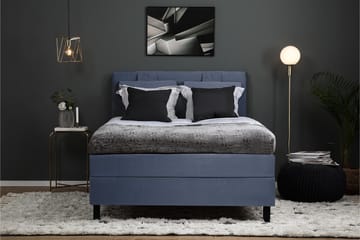 Lucky Komplett Sengepakke 120x200 Lateks Glatt Sengegavl - Mørkeblå - Møbler - Senger - Enkeltsenger