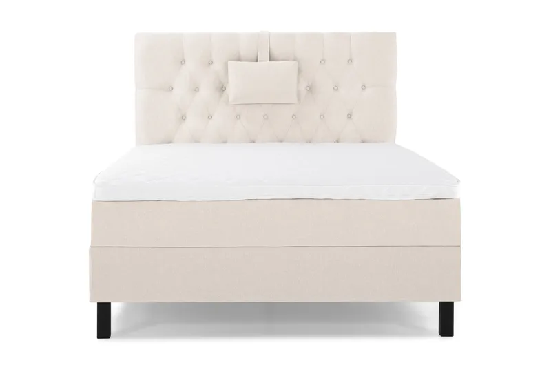 Lucky Komplett Sengepakke 120x200 Skum Diamant Sengegavl - Nakkepute Liten Beige - Møbler - Senger - Enkeltsenger