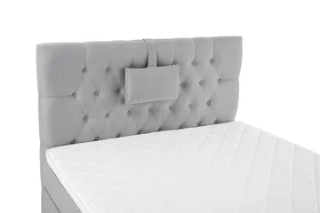 Lucky Komplett Sengepakke 120x200 Skum Diamant Sengegavl - Nakkepute Liten Mellomgrå - Møbler - Senger - Enkeltsenger