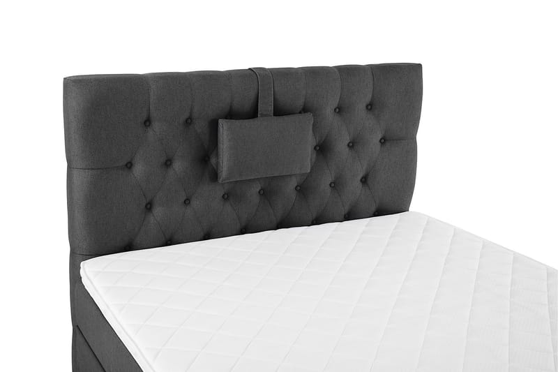 Lucky Komplett Sengepakke 120x200 Skum Diamant Sengegavl - Nakkepute Liten Svart/Grå - Møbler - Senger - Enkeltsenger