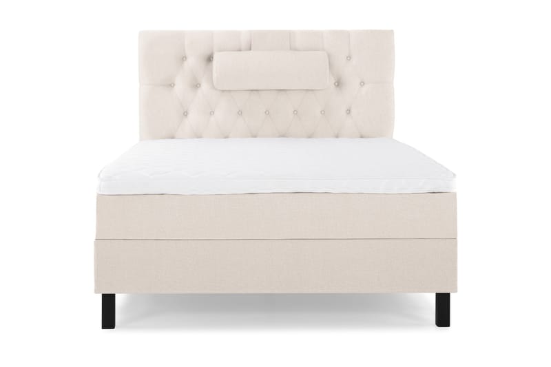 Lucky Komplett Sengepakke 120x200 Skum Diamant Sengegavl, Nakkepute Stor Beige
