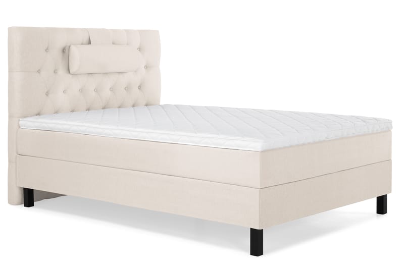 Lucky Komplett Sengepakke 120x200 Skum Diamant Sengegavl - Nakkepute Stor Beige - Møbler - Senger - Enkeltsenger