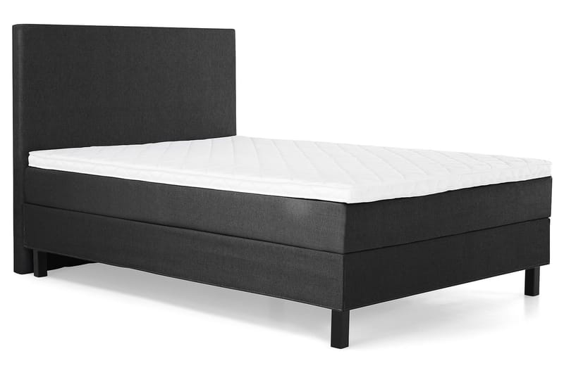 Lucky Komplett Sengepakke 120x200 Skum Glatt Sengegavl - Svart/Grå - Møbler - Senger - Enkeltsenger