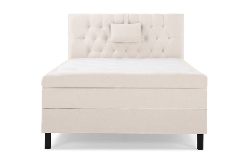 Lucky Komplett Sengepakke 120x200 Polyeter Diamant Sengegavl, Nakkepute Liten Beige
